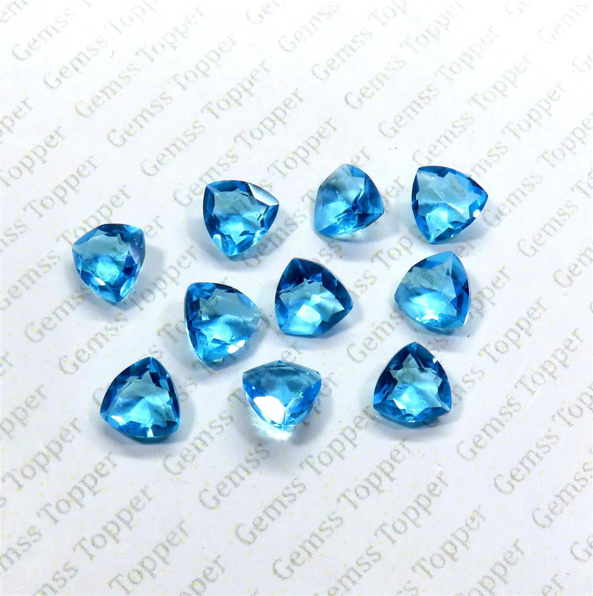 Swiss Blue Topaz 10x10 mm Trillion Faceted